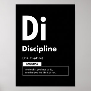 Poster Discipline - Élément De Succès - Motivation