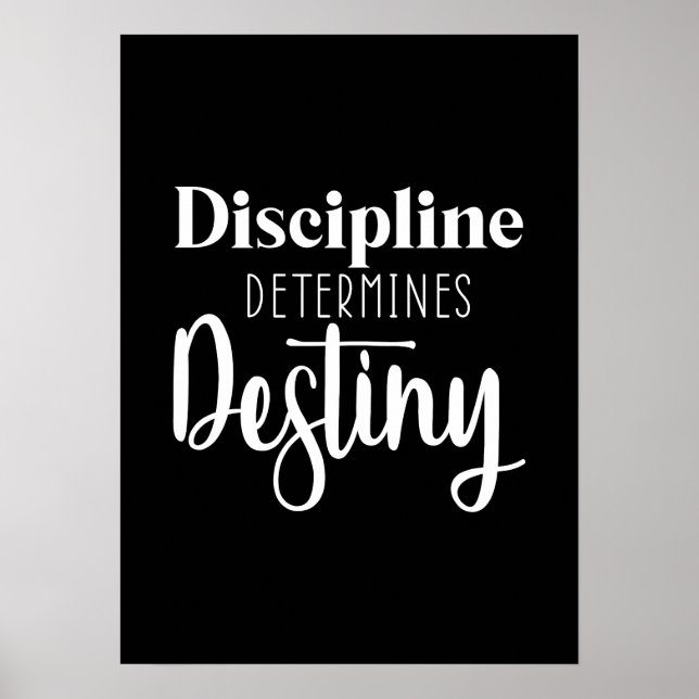 Poster Discipline - Hustle, Gymnase, Motivation du succès (Devant)
