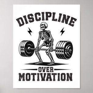 Poster Discipline Plutôt que Motivation Entraînement Moti