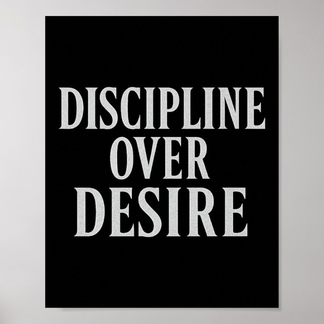 Poster Discipline sur le désir _ Citation motivationnelle (Devant)