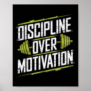 Poster Discipline Sur Motivation, Gym Bodybuilder Poids