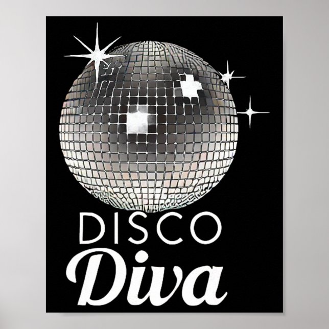 Poster Disco Ball Disco Diva Queen3 (Devant)