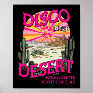 Poster Disco Dans Le Désert Équipe Mariée Scottsdale Bach