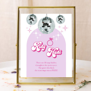 Poster Disco Groove Ring Fête des mariées Jeu