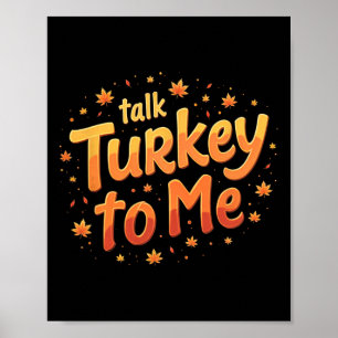 Poster Discours de Thanksgiving Parle-moi de dinde citrou