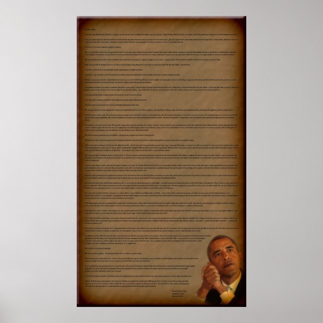 Poster Discours d'investiture du président Barack Obama (Devant)