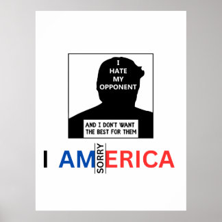 Poster Discours funèbre de Donald Trump 'Je hais mon adve