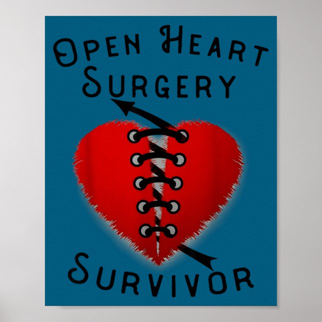 Poster Disease Awareness Open Heart Surgery Survivor Ed H (Devant)