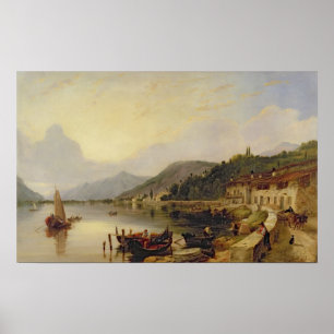 Poster d'Iseo de Lago, Italie