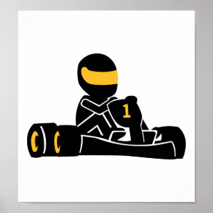 Poster Disparaissent l'emballage de kart