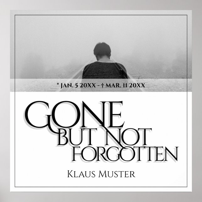 Poster Disparu mais pas oublié - Clair (Devant)