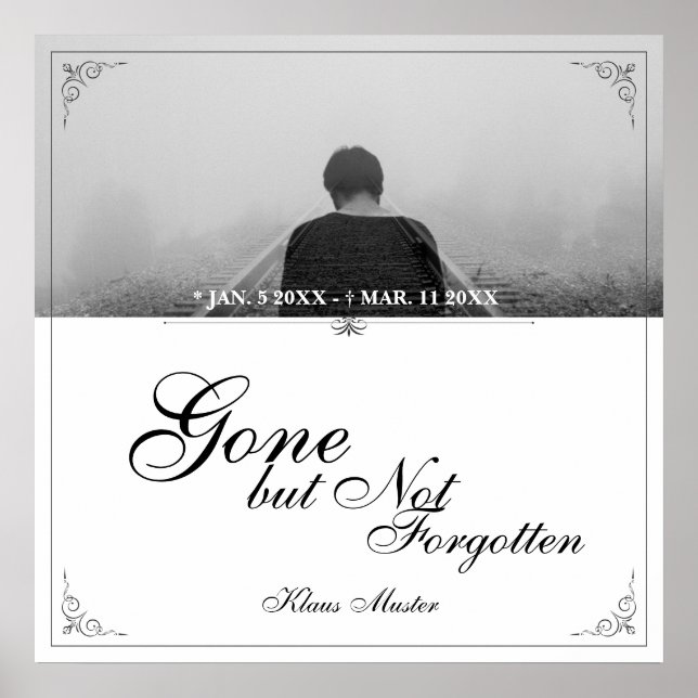 Poster Disparu mais pas oublié - Classique (Devant)