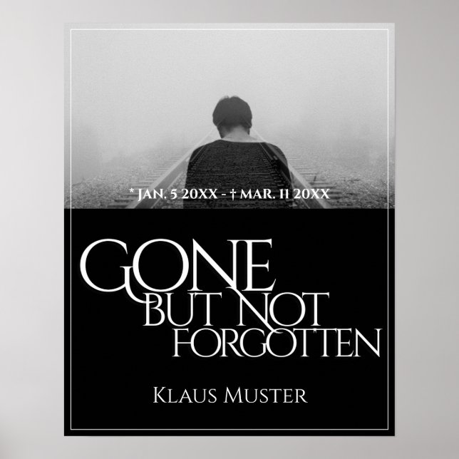 Poster Disparu mais pas oublié - Sombre (Devant)