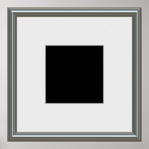Poster disposition du cadre d'image argent