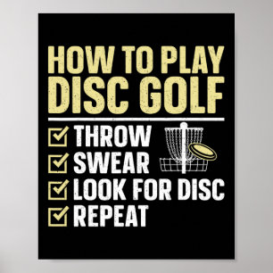 Poster Disque cool Golf Art Pour Hommes Femmes Disque Gol