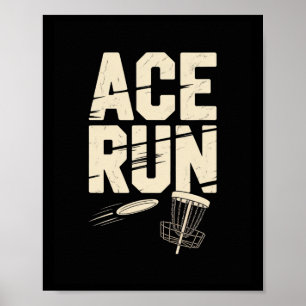 Poster Disque de Golf Ace Run Chaînes Rétro Sket