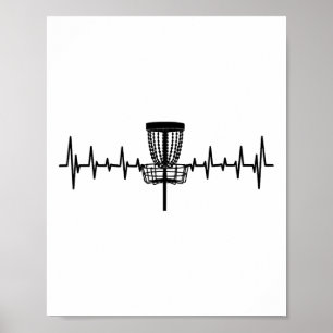 Poster Disque de golf Funny Heartbeat Esquisse Amour du s