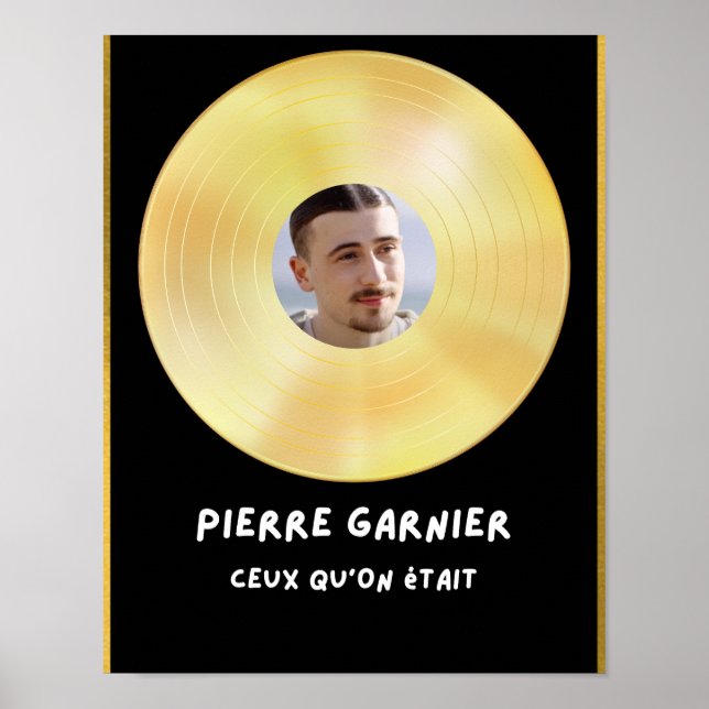 Poster Disque d'Or Pierre Garnier (Devant)