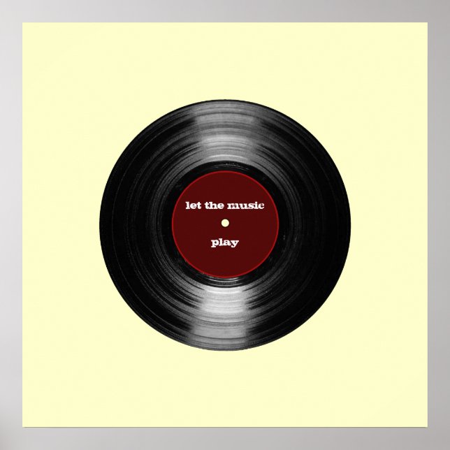 Poster disque vinyle pour murs (Devant)