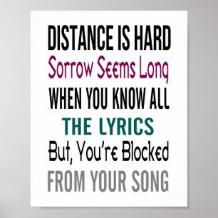 Poster Distance (format de cadre photo standard)
