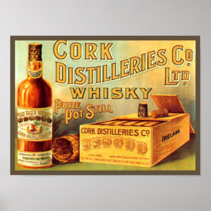 Poster Distillerie de corail Whisky Vintage Ad