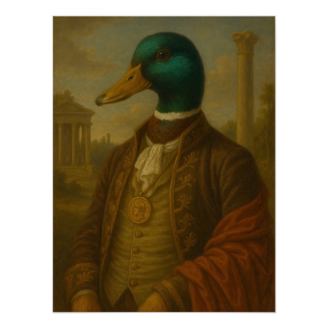 Poster Distinguished Mallard Gentleman Portrait (Devant)