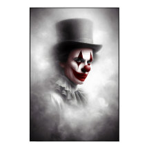 Disturbed Vintage Clown With a Sinister Smile