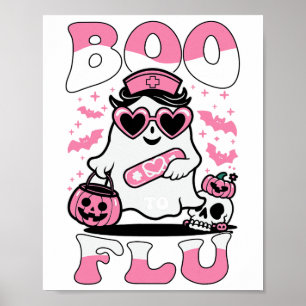 Poster Dites Boo Au Fou Infirmières Ghost Halloween Boo À
