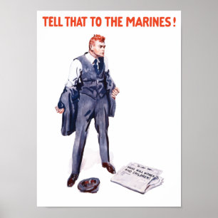 Poster Dites cela aux marines -- WWI
