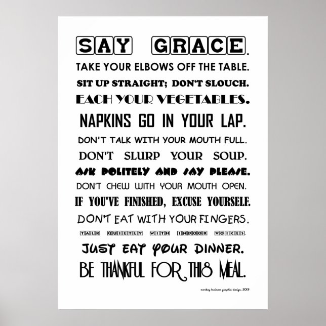 POSTER DITES GRACE... (Devant)