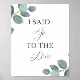 Poster Dites oui à la robe   Magasin de vêtements Mariage