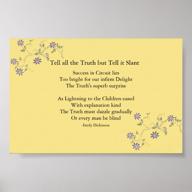 Poster Dites toute la vérité, mais dites-le mince (Devant)