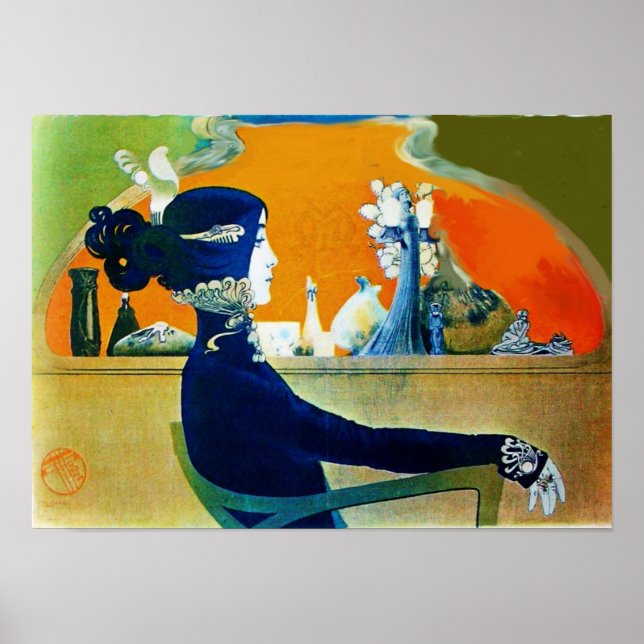 Poster DIVA EN BLEU / Beauté, Cheveux, Mode (Devant)