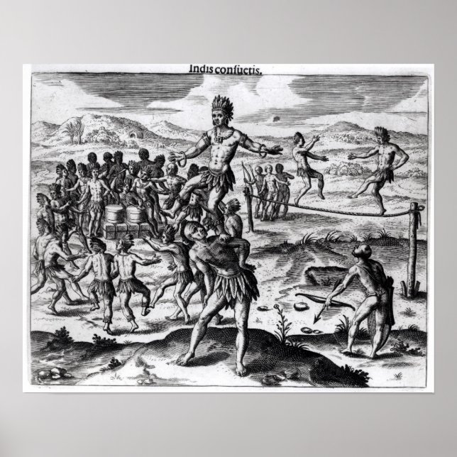 Poster Divers jeux indiens, de 'Americae' (Devant)