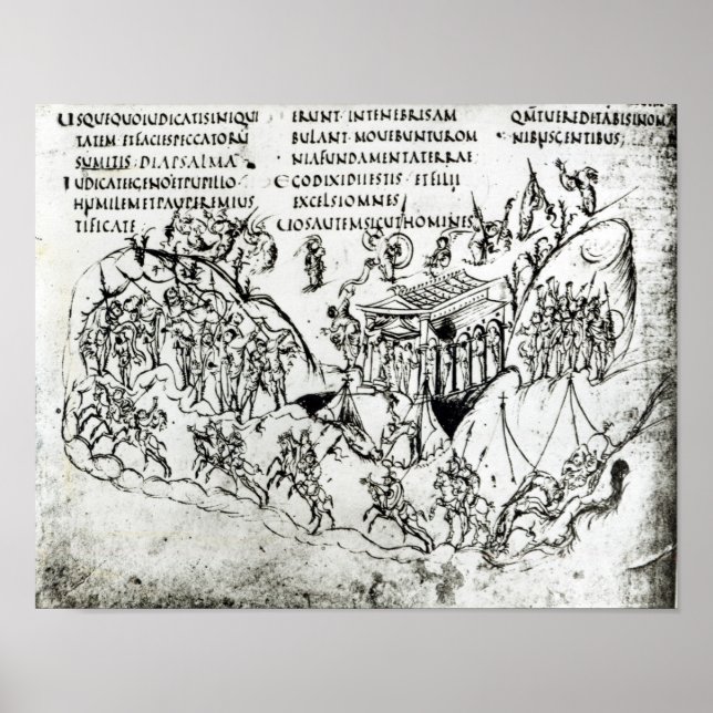 Poster Diverses scènes illustrant un psaume 2 (Devant)