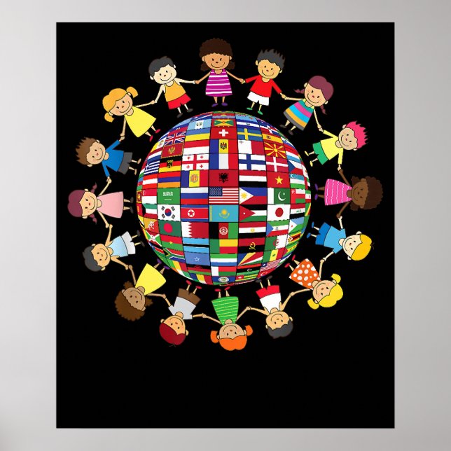 Poster Diversité culturelle Enfants autour du monde (Devant)