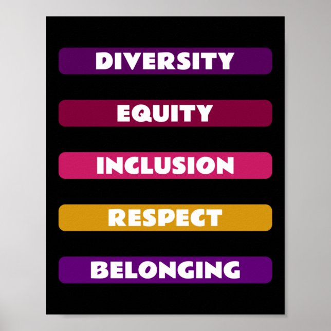 Poster Diversité Équité Inclusion Respect Appartenance Pa (Devant)