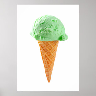 Poster Divinitement Décadent de cône de crème glac