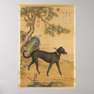 Poster Dix chiens précieux - Xuezhualu (lévrier chinois)