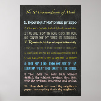 Poster Dix commandements