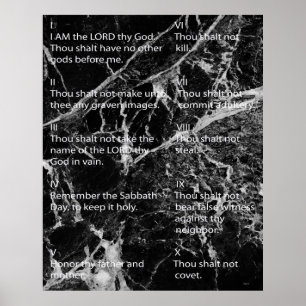 Poster Dix commandements