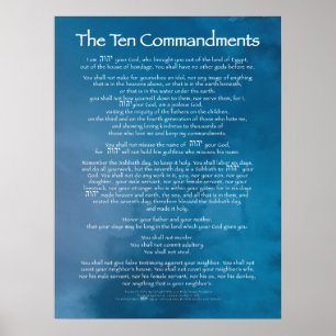 Poster Dix Commandements Bleus