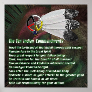 Poster Dix commandements indiens