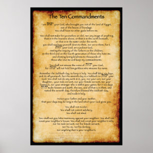 Poster Dix commandements XL Brown
