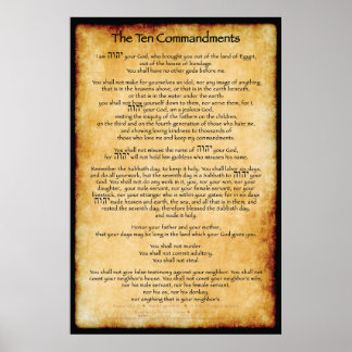 Poster Dix commandements XL Brown