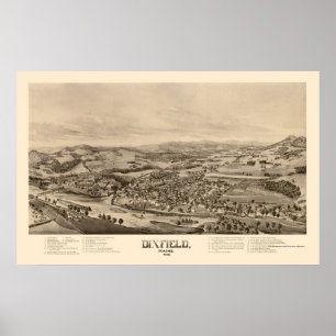 Poster Dixfield, ME Carte panoramique - 1896