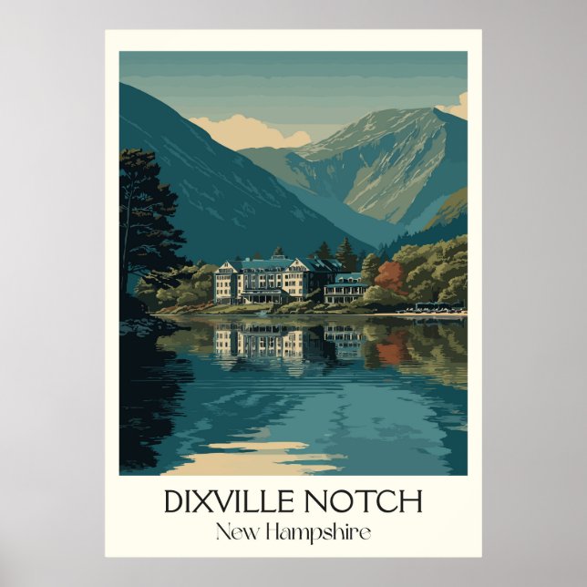 Poster Dixville Notch New Hampshire Lake (Devant)