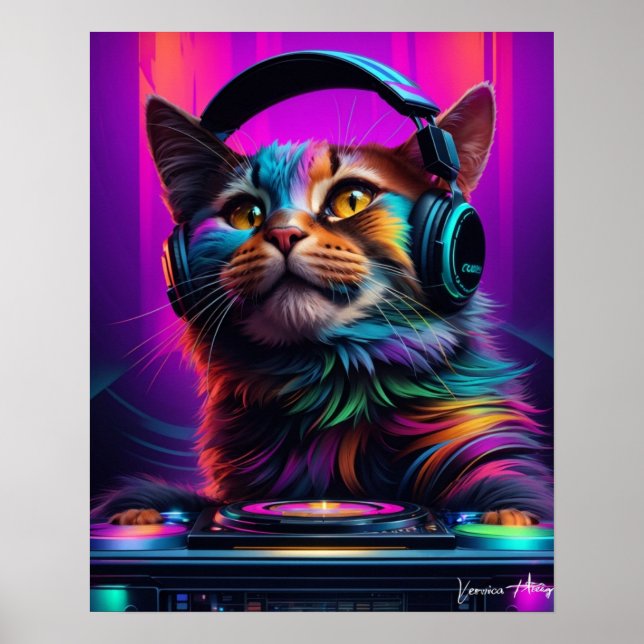 Poster Dj cat  (Devant)