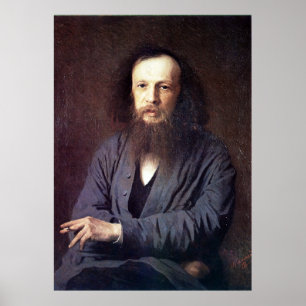 Poster Dmitri Ivanovich Mendeleev par Ivan Kramskoy
