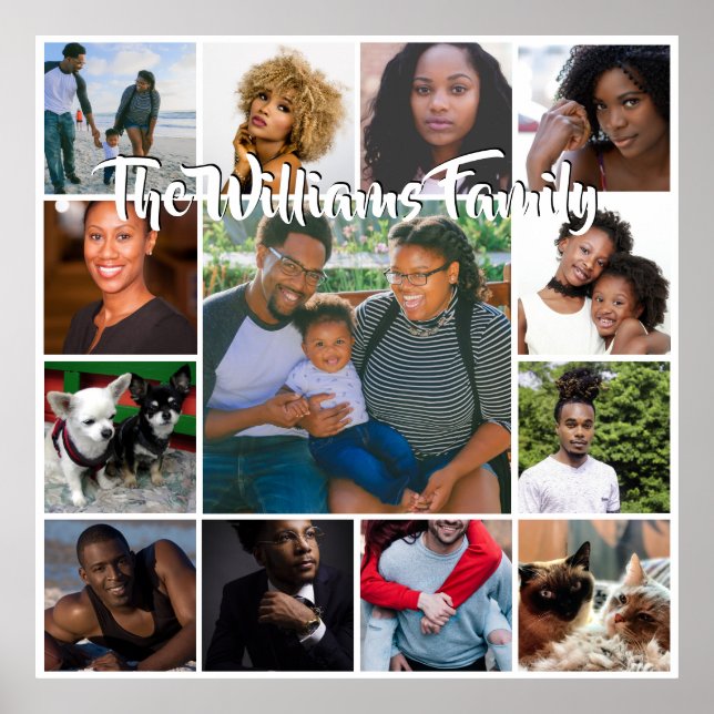 Poster do-it-yourself 13 Photo | Notre collage familial d (Devant)